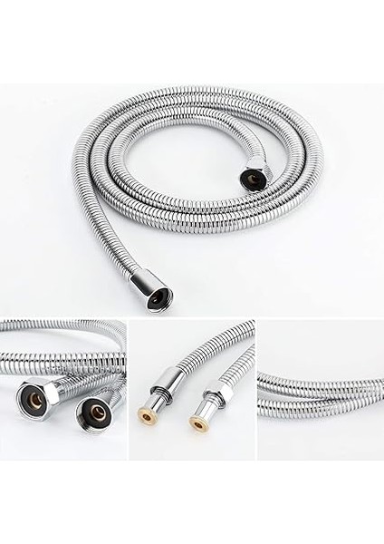 A Kalite Örgülü Dayanıklı Duş Spirali - Uzun Ömürlü Duş Hortumu - G1/2 EVRENSEL%100 Uyumlu Paslanmaz 1.kalite 150CM fiyatları