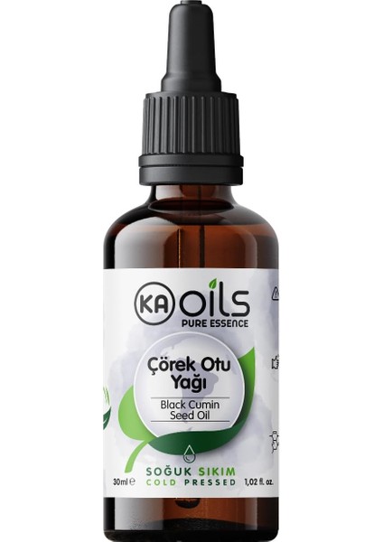 Çörek Otu Yağı (Nigella Sativa - Black Cumin Seed Oil) 30 ml - Cilt ve Saç Bakımı Için Ideal -%100 Doğal ve Saf Gıda Kalite - Soğuk Sıkım modelleri