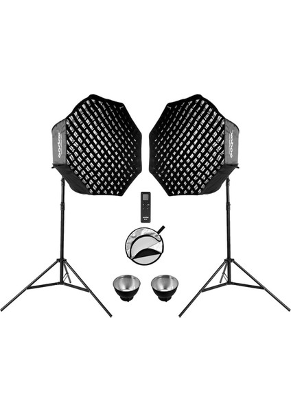 D 60W LED Video Işığı 2'li Kit