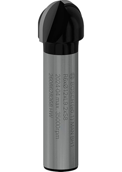 2 608 Aksesuarı 628 368 Oyuklu Freze Ç 8 Mm, R1 6 Mm, D 12 Mm, U 9,5 Mm, G 40 mm