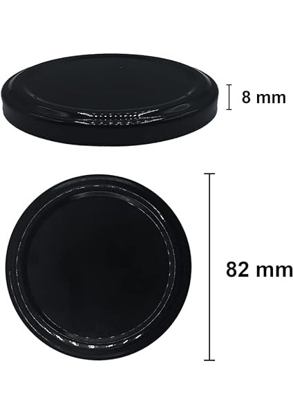 300 ml Şeffaf Konserve Cam Kavanoz Metal Siyah Kapaklı 6 Adet (300 Cc) modelleri