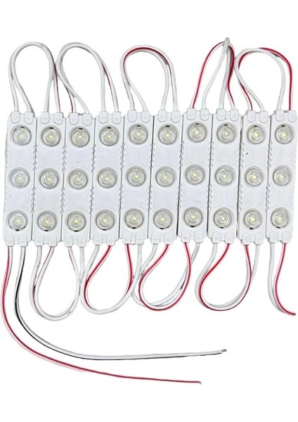Adet 1.5W 12V Mercekli Modül LED (Beyaz)