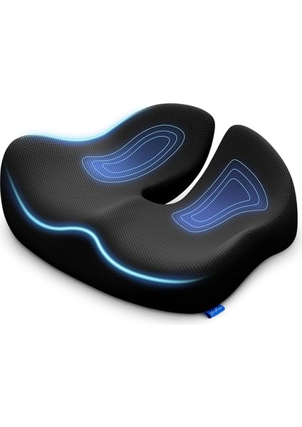 Öncü Koltuk Minderi, Basınç Giderme Için, Ergonomik Ofis Koltuğu Minderi, Siyatik, Sırt, Hemoroit ve Kuyruk Kemiği Ağrıları Giderici, Yüksek Yoğunluklu Hafızalı Köpük Araba Koltuğu Minderi