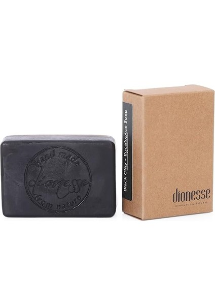 100% Doğal Siyah Kil Okaliptüs Sabunu - 120 gr | Erkek Saç ve Sakal Bakımı, Cilt Ferahlatıcı, Sebum Dengeleyici modelleri