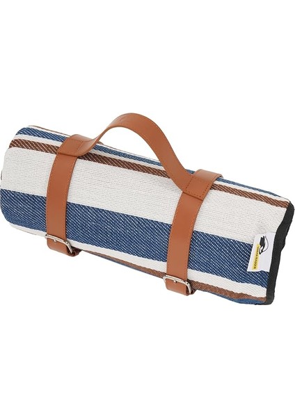 Badger Wunjo Piknik Örtüsü 1.2X2M Mavi-Beyaz, Kamp Örtüsü, Plaj Örtüsü, Su Geçirmez, Katlanabilir, Piknik Örtüsü, Taşıma Saplı