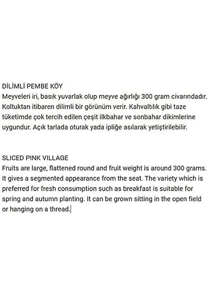 Tarım Ata Tohumu Yerli Dilimli Pembe Köy Domatesi 100 Adet Tohum fiyatları