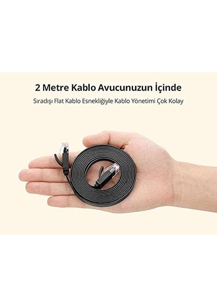 Cat6 Flat Ethernet Kablosu, 3 Metre indirimleri
