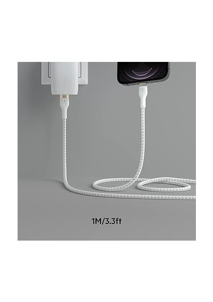 Boostcharge Pro Flex Örgülü Usb-C/lightning Kablosu, 1 M, Mfı Sertifikalı, 20 W, Hızlı Şarj Için, Pd Power Delivery Ile, iPhone 14/14 Plus, 13, 12, Pro, Max, Mini Gibi Cihazlar Için, Beyaz fiyatları