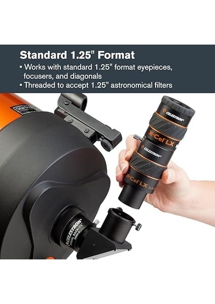 93428 1,25 Inç X-Cel Lx 3x Barlow Lens, Siyah indirimleri