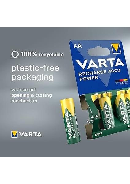 Rechargeable Accu 2 Aaa 800 Mah R2U, Yeşil/gri modelleri