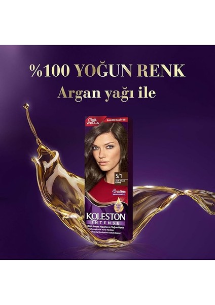 Intense 5-1 Açık Küllü Kahve Saç Boyası modelleri