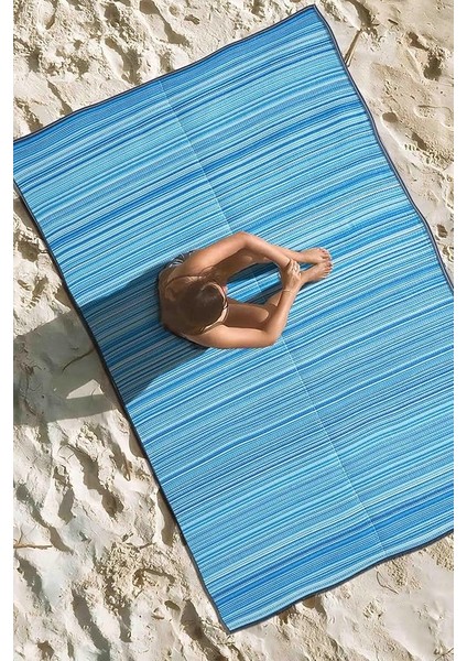 Mavi Plaj Kamp Piknik Bahçe Balkon Teras Hasır Halı Mat Savan Kilim Karavan Halısı 90X180 indirimleri