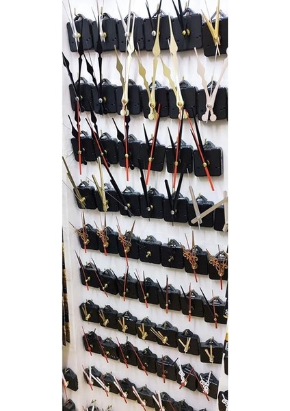 1 Adet, Duvar Saat Mekanizması, 10 mm Şaft, Sessiz, Saat Motoru, Metal Akrep, Yelkovan, Saniye modelleri