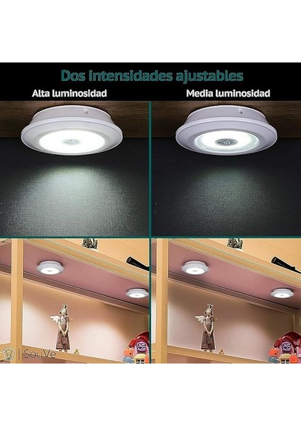 Uzaktan Kumandalı ve Basmalı Düğmeli 3 Adet Kendinden Yapışkanlı LED Işık Paketi, Kablosuz Kurulum, Iç Mekan Kullanımı Için Ideal, Beyaz Işık (Piller Dahil Değildir) indirimleri