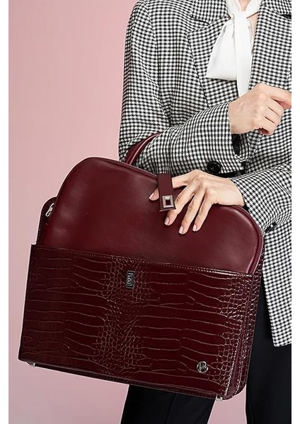 Kadın Evrak Laptop Çantası Bordo indirimleri