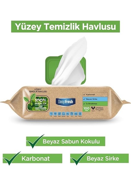 Fresh Biodegredable Yüzey Temizleme Havlusu 100 Yaprak fiyatları