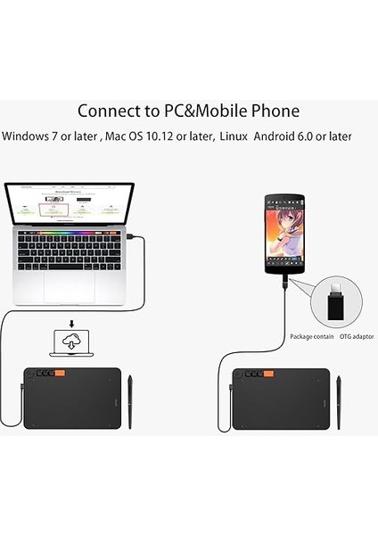 VO1060 10X6 5 Kısayol Tuşlu Sağ/sol El Uyumlu Grafik Tablet+Kalem indirimleri