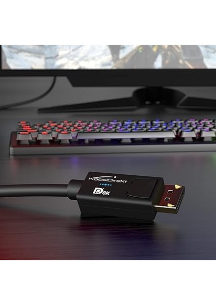 – 3m – Displayport Kablosu, Dp 1.4, Vesa Sertifikalı (60Hz'de 8k, 144hz, HDR10-OYUN Monitörleri Için Ideal, Freesync/g-Sync, Resmi Olarak Vesa Yönergelerine Göre Test Edilmiştir, Siyah) indirimleri