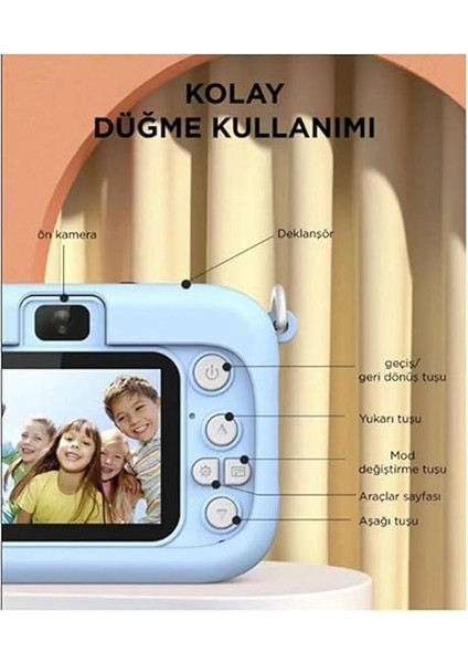 1080P Hd Çocuk Kamera Dijital Fotoğraf Makinesi 2.0 Inç Ekran 5 Adet Oyun indirimleri