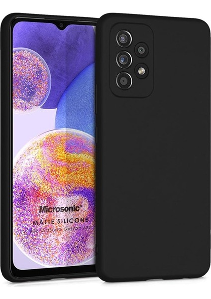 Matte Silicone Samsung Galaxy A23 Için Kılıf Siyah [galaxy A23 ile Uyumlu Kılıf - Siyah]