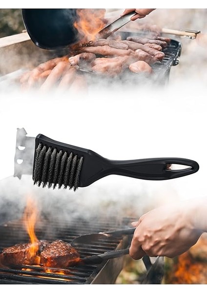 Paslanmaz Çelik Mangal Temizlik Fırçası Ergonomik Saplı 2’si 1 Arada Barbekü Izgara Temizleyici Dayanıklı ve Etkili Tasarım fırsatları