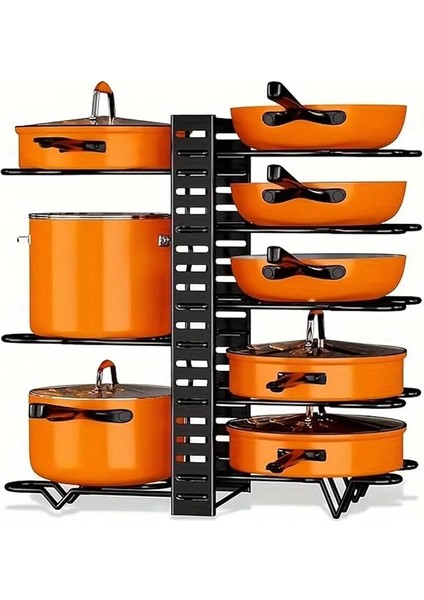 Çok Amaçlı Tencere Tava Vs Ürünler Için Düzenleyici Metal Raflık - AL5048