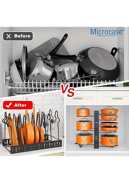 Çok Amaçlı Tencere Tava Vs Ürünler Için Düzenleyici Metal Raflık - AL5048 indirimleri