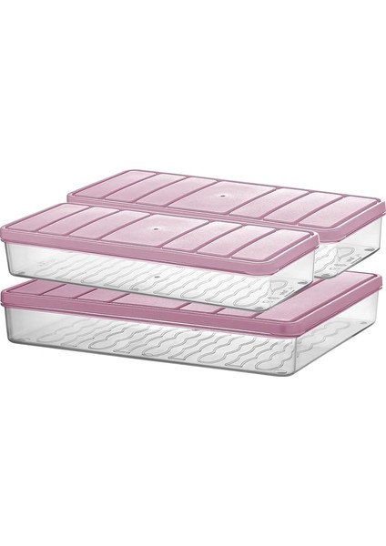 Home - Nora 3'lü 1 Büyük + 2 Küçük Boy Açık Gri Saklama Kabı indirimleri