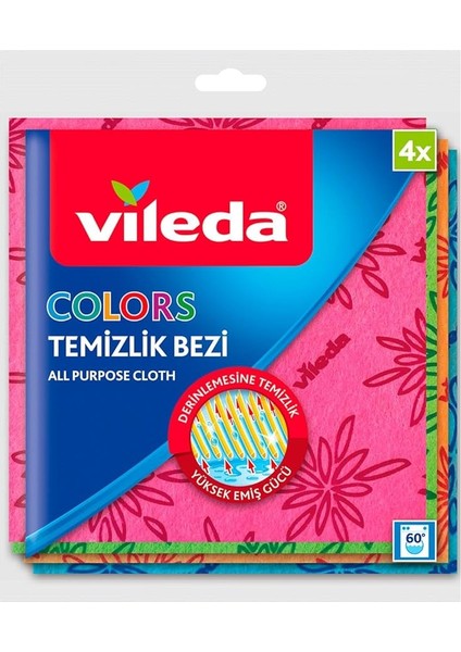 4'lü Colors Renkli Mutfak Bezi