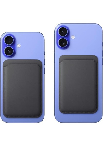 iPhone Için Magnetic Magesafe Özellikli Uyumlu Koruma Kartlıklı Deri Cüzdan Kılıf (Siyah)