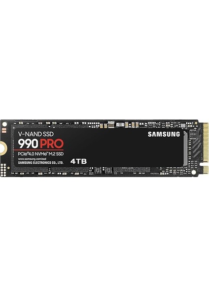 990 Pro Nvme M.2 Ssd, 4 Tb, Pcıe 4.0, 7.450 Mb/s Okuma, 6.900 Mb/s Yazma, Dahili Ssd, Oyun ve Video Düzenleme Için, MZ-V9P4T0BW