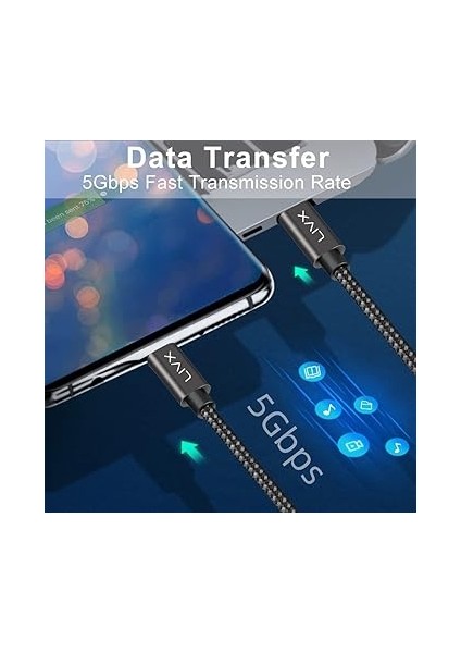 Solid 100W 5A Type C To Type C Hızlı Şarj ve Data Kablosu Halat Örgülü Space Gray Mbt (2 Metre) fiyatları