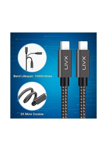 Solid 100W 5A Type C To Type C Hızlı Şarj ve Data Kablosu Halat Örgülü Space Gray Mbt (2 Metre) fırsatları