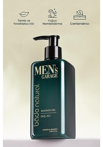 Natural Men's Garage Duş Jeli Arındırıcı ve Canlandırıcı 300 ml fiyatları
