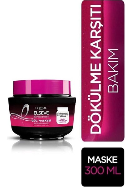Parıs Elseve Arginine Direnç X3 Dökülme Karşıtı Maske 300 ml