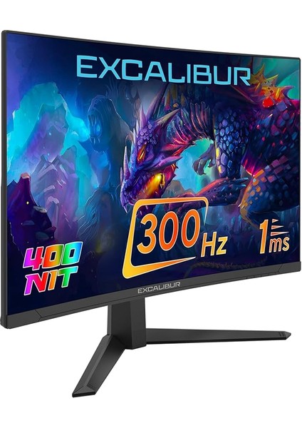 Excalibur E27FVC-E 27" 300HZ 1ms 400NIT Fast Va Curved HDR10 Oyuncu Monitörü