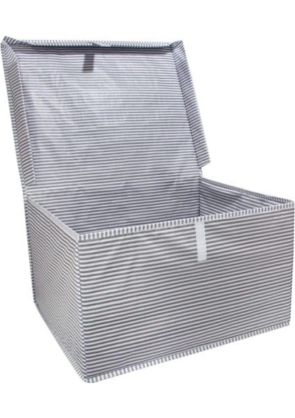 5 Adet - Kapaklı Çok Amaçlı Çamaşır-Saklama-Düzenleme Vb Hurç, Kutu 50X40X30 - Maxi Kutu - Gri fiyatları