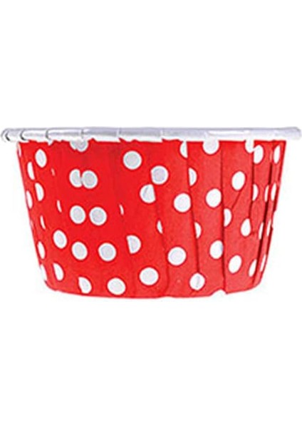 Hediye Sepeti 50'li Kırmızı Puantiyeli Muffin Kek Kalıbı, Kek Kapsülü Cupcake Kalıbı, Airfryer Uyumlu fiyatları