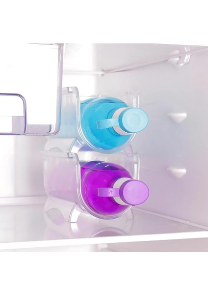 1 Adet Şişe Organizer Dolap Içi Buzdolabı Raf Düzenleyici Üst Üste Istiflenebilir Şişelik, Şeffaf fiyatları