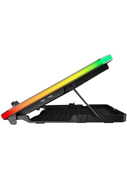 AD-RC34 Metafor Rgb 6 Fanlı Telefon Tutuculu Rgb Işıklı 15-17 Notebook Soğutucu Stand fırsatları