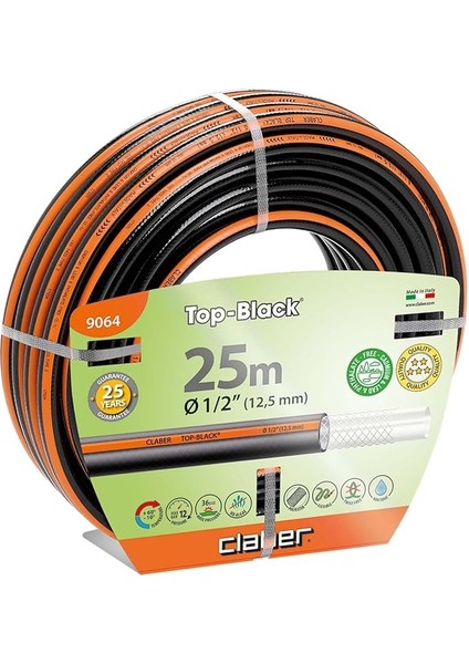 9064 Top Black Sulama Hortumu, 25 M, ½”