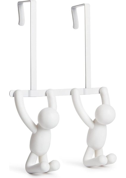 1004260-660 Çift Kancalı Buddy Kapı Portmantosu, Plastik, Beyaz, 21,6 x 30,5 x 10,8 cm