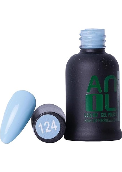 Professional Cosmetics Kalıcı Oje Mavi Renkler 10ML | Dayanıklı Kolay Uygulanan Trend Renkler | Hızlı Kuruma ve Parlaklık (Mavi - 124)