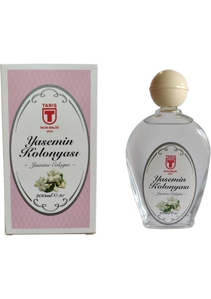 80 Derece Yasemin Kolonyası 200ML Cam Şişe 80 Derece