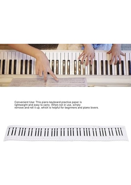 88 Tuşlu Piyano Klavye Alıştırma Kağıdı, Yeni Başlayanlar ve Öğrenciler Için Piyano Parmak Uygulama Not Tablosu Etiketi indirimleri