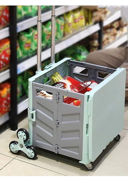 Style Katlanabilen Merdiven Çıkabilen Pazar ve Market Alışveriş Arabası 40 kg fırsatları