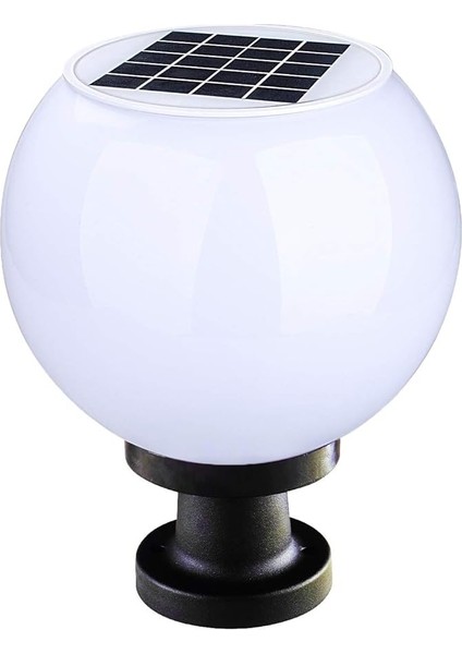 Set Üstü Küre Solar Led, Bahçe Lambası 60W, Güneş ENERJILI+220V Elektrikli Hibrit, E27 Duy, Fotoselli, Uzaktan Kumandalı, 3 Modlu Işık, IP65 Su Geçirmez | Uzun Ömürlü Bahçe Aydınlatma Armatürü