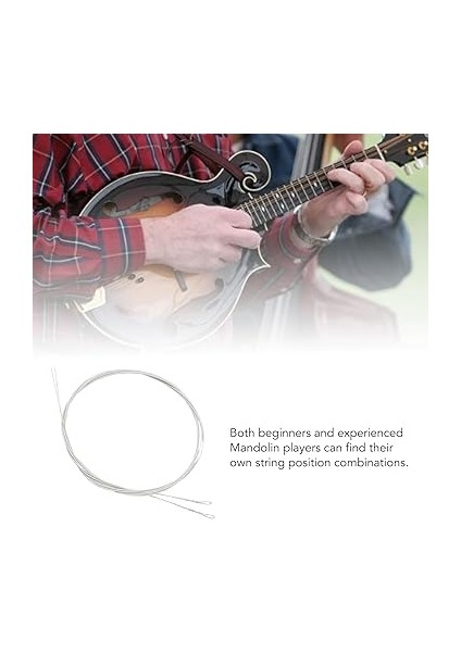 8 Adet Mandolin Dizeleri Gümüş Kaplama Bakır Alaşımlı Dize Yedek Parçalar Temizle Güzel Tını Mandolin Dize Seti Aksesuarı modelleri