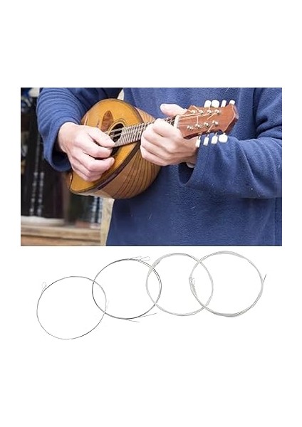 8 Adet Mandolin Dizeleri Gümüş Kaplama Bakır Alaşımlı Dize Yedek Parçalar Temizle Güzel Tını Mandolin Dize Seti Aksesuarı indirimleri