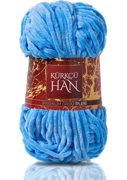 Han Kadife 100GR 95MT El Örgü Ipi (Deniz Mavisi)